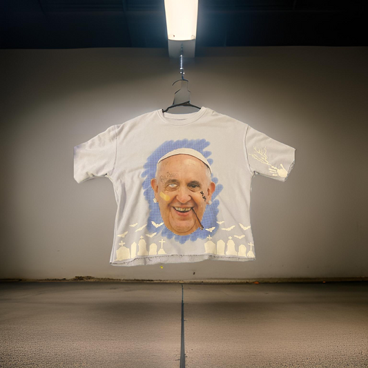 OVERSIZED POPE FUNERAL FRENCH TERRY CLOTH SWEAT SHIRT